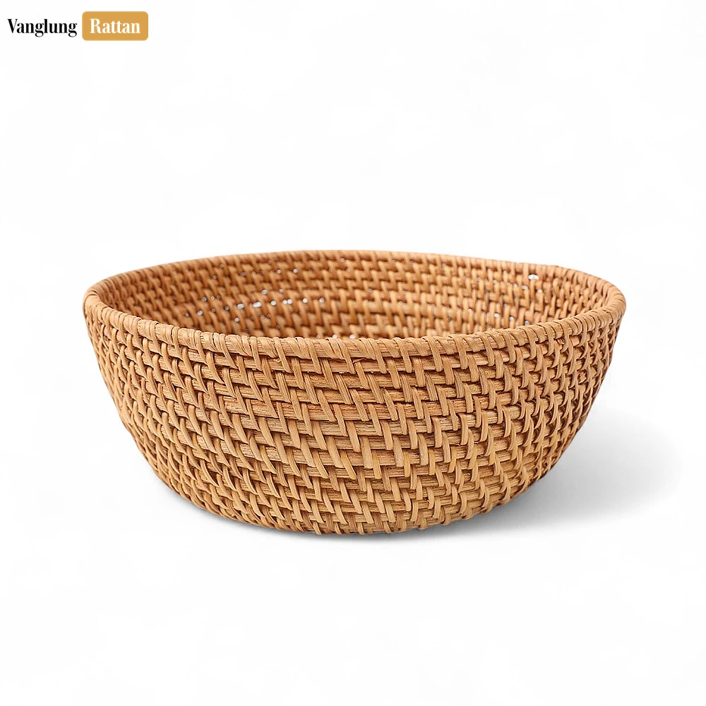 Green Handmade Straw Rattan Fruit Bowl - TW01BL0003 - 🏠 Applications