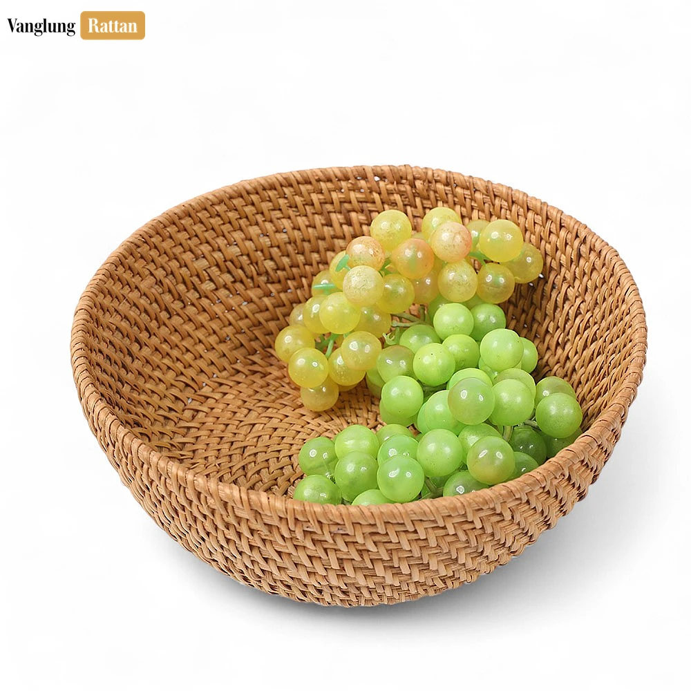 Green Handmade Straw Rattan Fruit Bowl - TW01BL0003 - Is this fruit bowl food-safe?