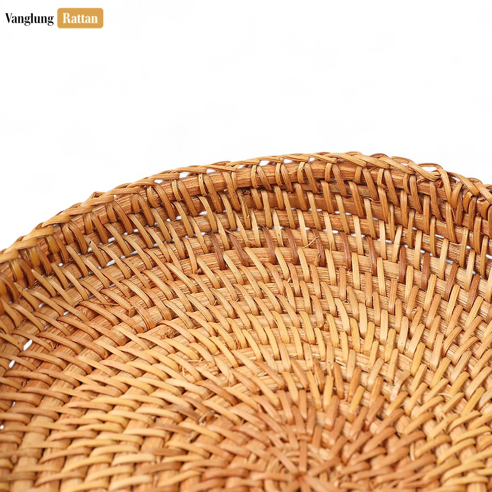 Green Handmade Wicker Straw Rattan Serving Bowl - TW01BL0001 - ✨ Product Highlights