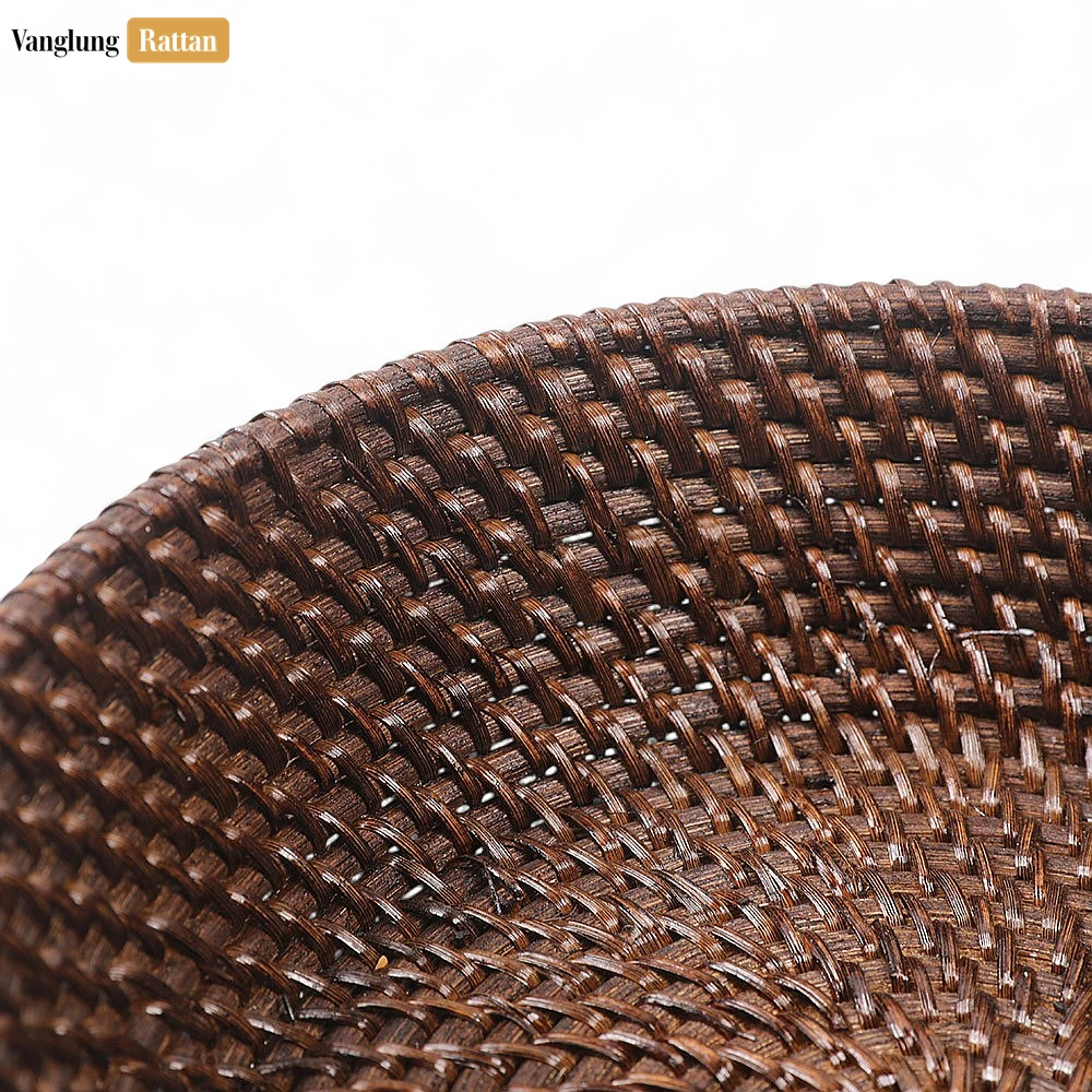 Handicraft Woven Black Straw Rattan Spiral Bowl - TW01BL0014B - 🏠 Applications & Styling Ideas