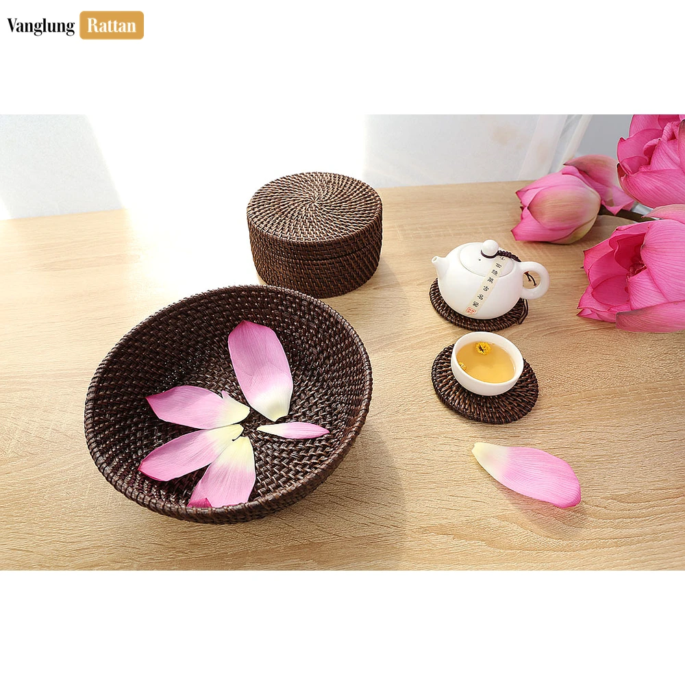 Handicraft Woven Black Straw Rattan Spiral Bowl - TW01BL0014B - ❓ Frequently Asked Questions