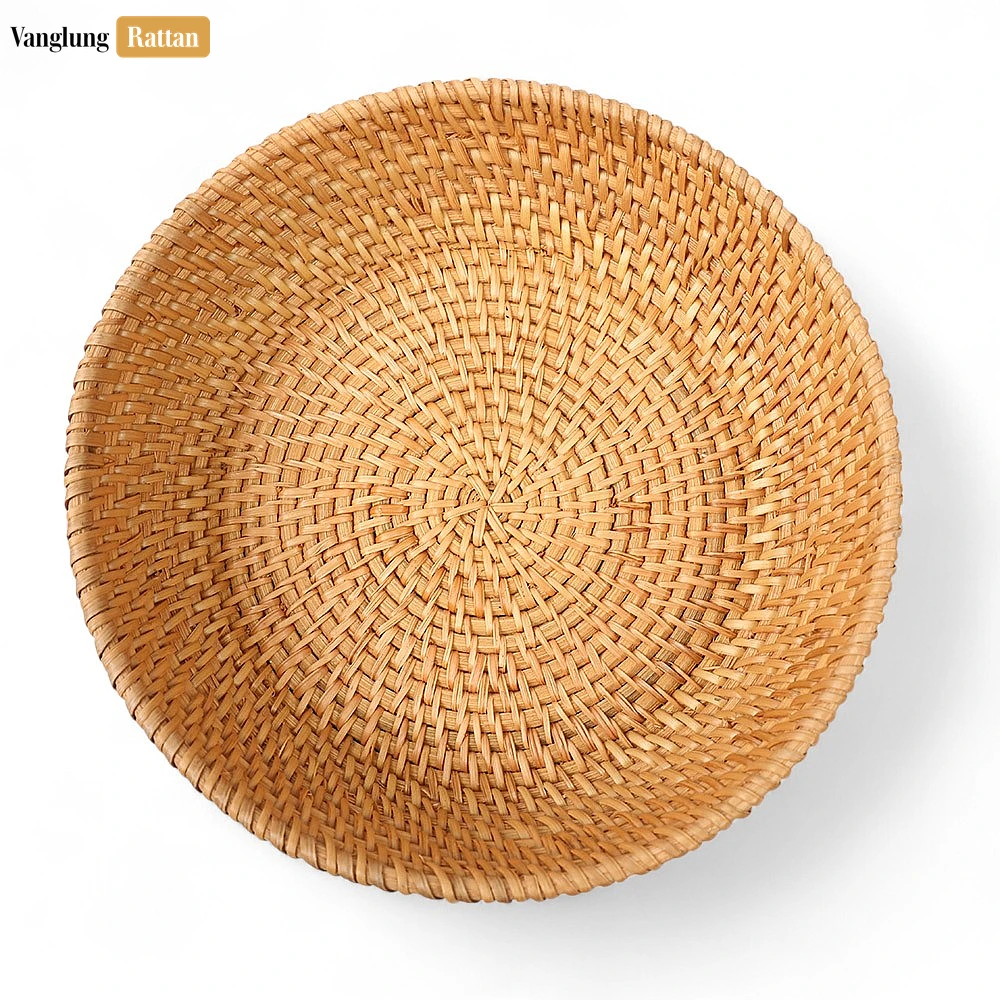 Handicraft Woven Natural Green Straw Rattan Spiral Bowl - TW01BL0014N - ✨ Product Highlights