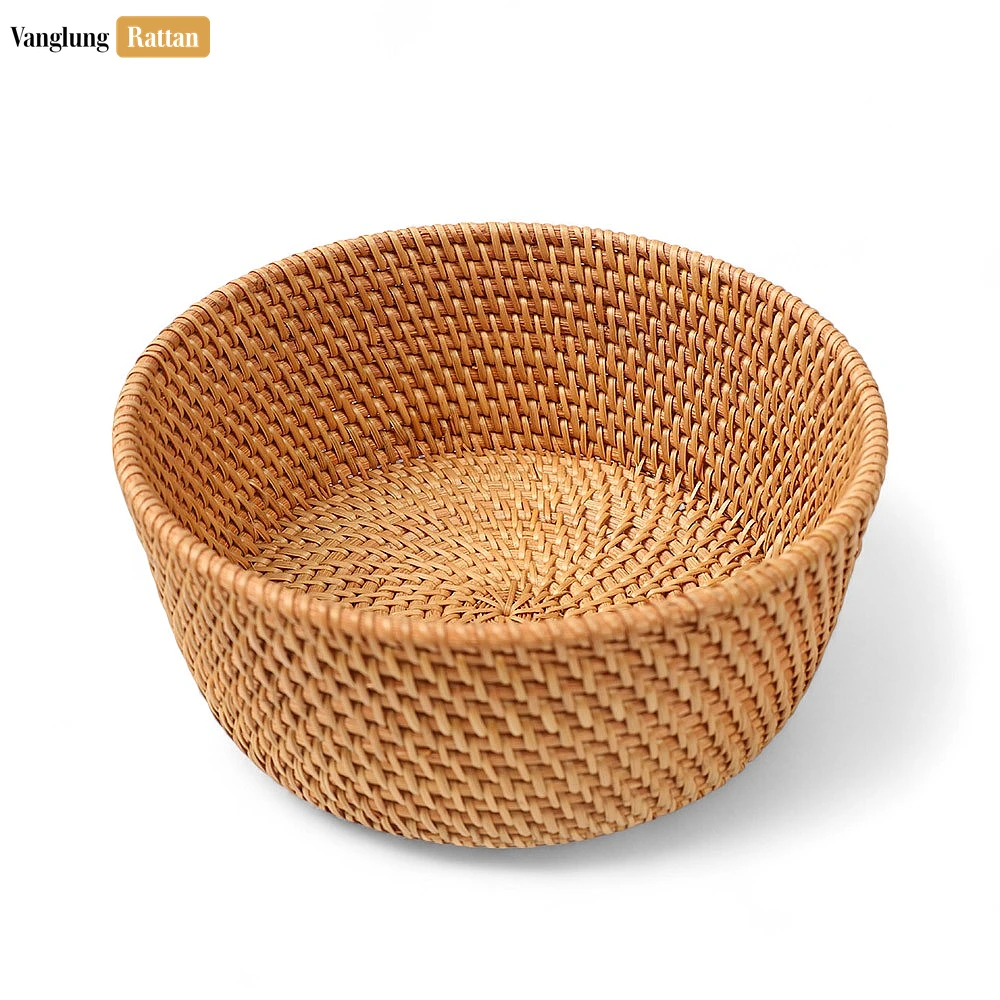 Handwoven Green Round Deep Straw Rattan Bowl - TW01BL0013 - 🌿 Product Details