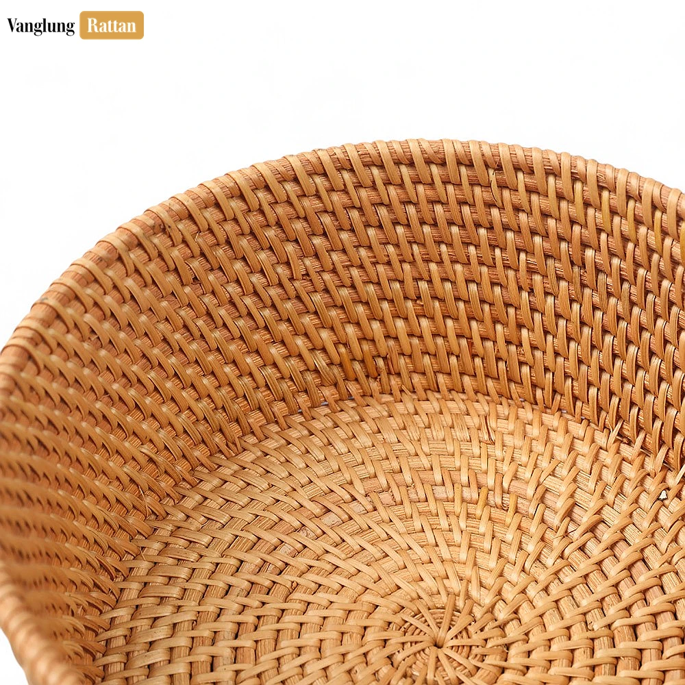 Handwoven Green Round Deep Straw Rattan Bowl - TW01BL0013 - ✨ Product Highlights