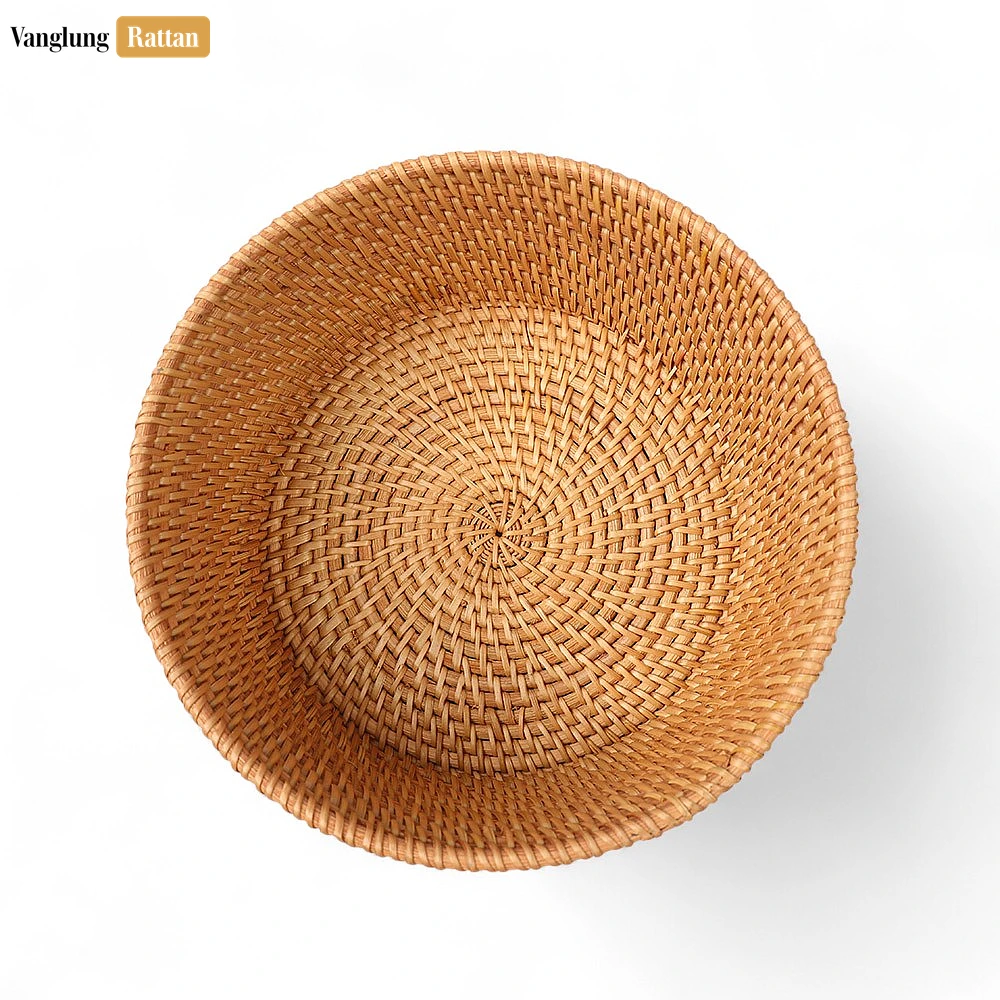 Handwoven Green Round Deep Straw Rattan Bowl - TW01BL0013 - 🌟 Why Choose VanglungRattan