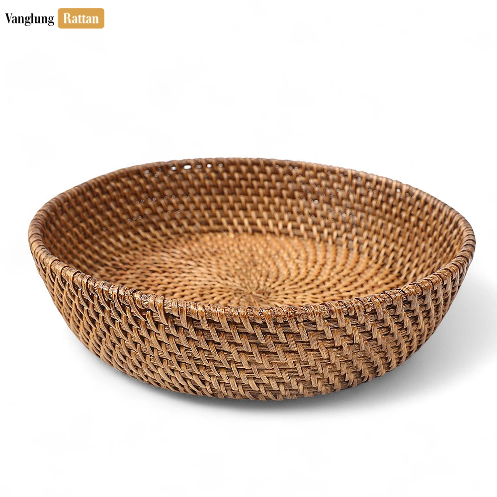 Handwoven Manufacture Brown Straw Rattan Serving Bowl - TW01BL0015DD - 🌿 Product Details