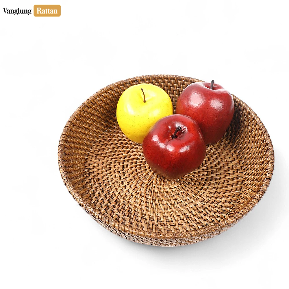 Handwoven Manufacture Brown Straw Rattan Serving Bowl - TW01BL0015DD - 🏆 Why Should You Buy Products at VanglungRattan