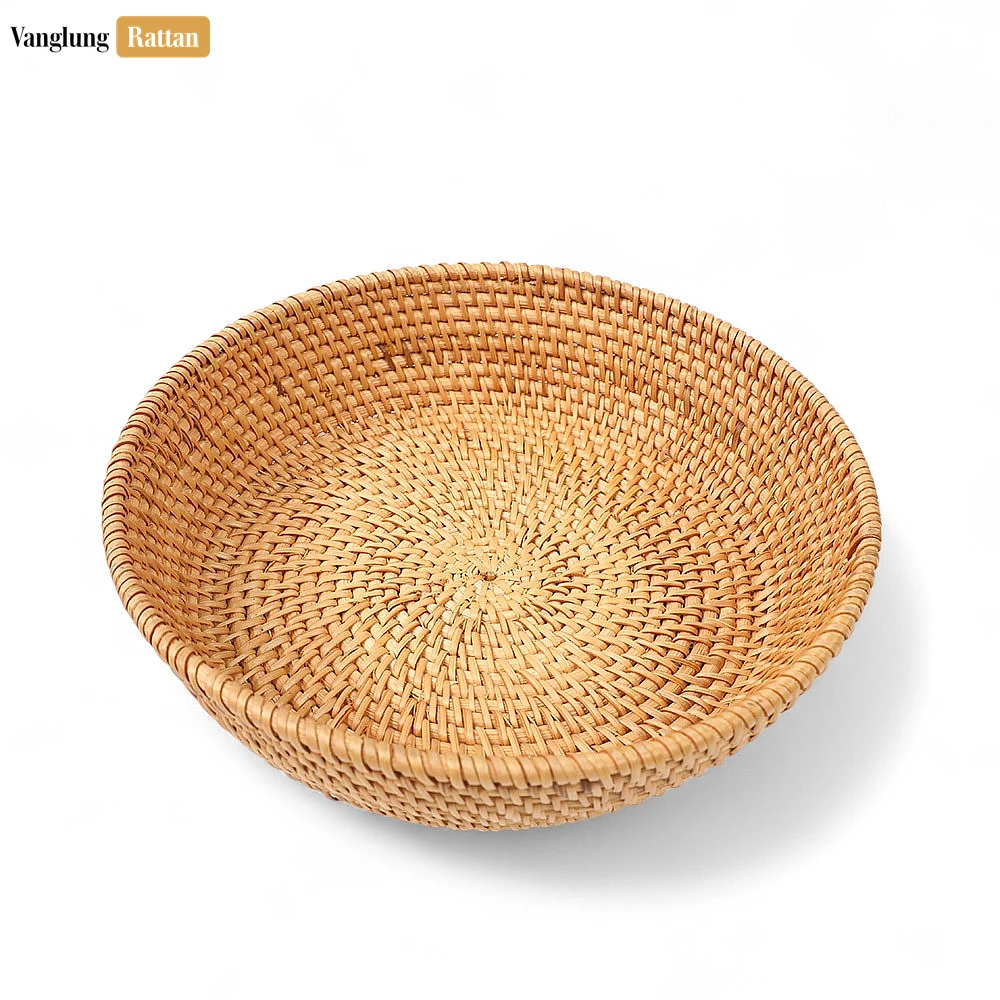 Handwoven Manufacture Natural Straw Rattan Serving Bowl - TW01BL0015N - Handwoven Manufacture Natural Straw Rattan Serving Bowl - TW01BL0015N