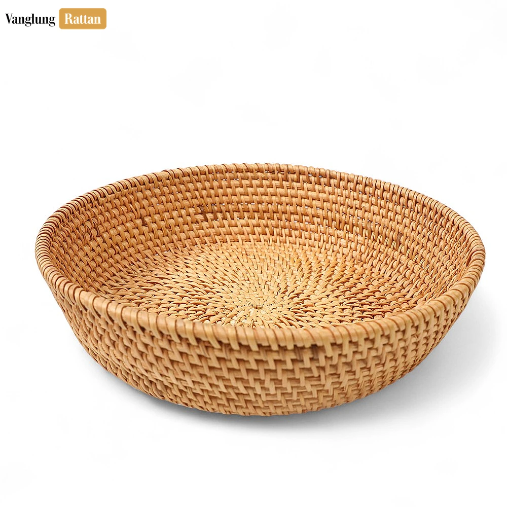 Handwoven Manufacture Natural Straw Rattan Serving Bowl - TW01BL0015N - 🌿 Product Details