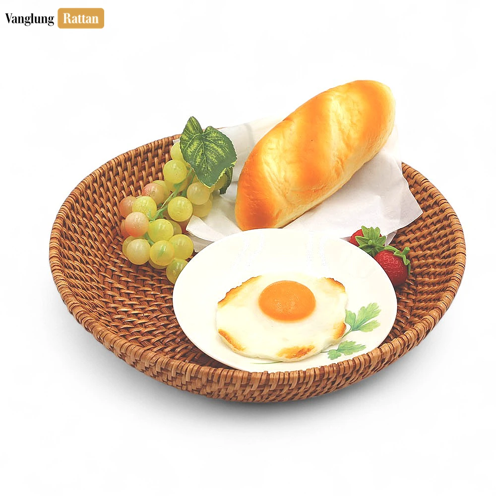 Handwoven Spiral Weave Full Rattan Serving Bowl - TW02BL0020 - 🌿 Product Details