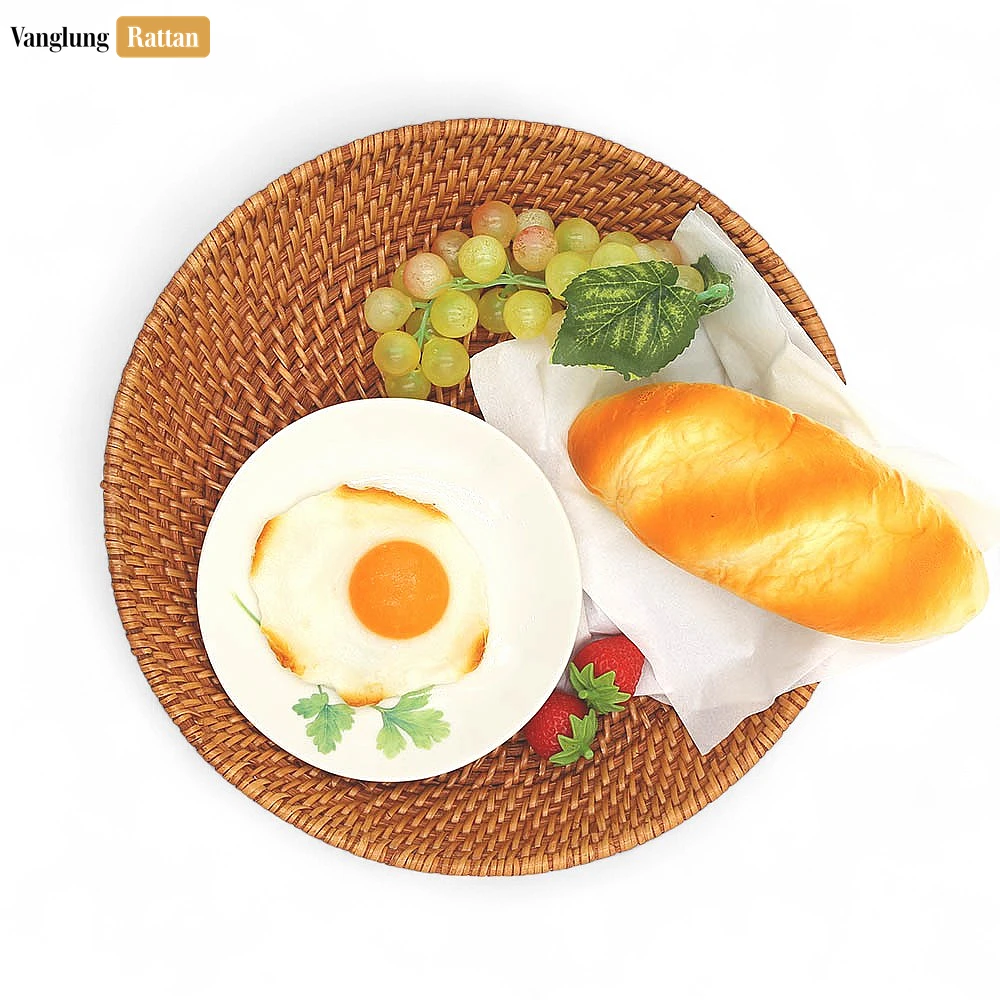 Handwoven Spiral Weave Full Rattan Serving Bowl - TW02BL0020 - ✨ Product Highlights