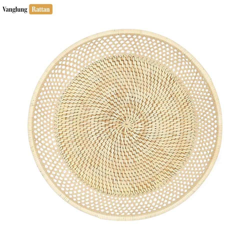 Light Natural Wicker Cane Mesh Serving Bowl - TW02BL0026 - 🌿 Product Specifications