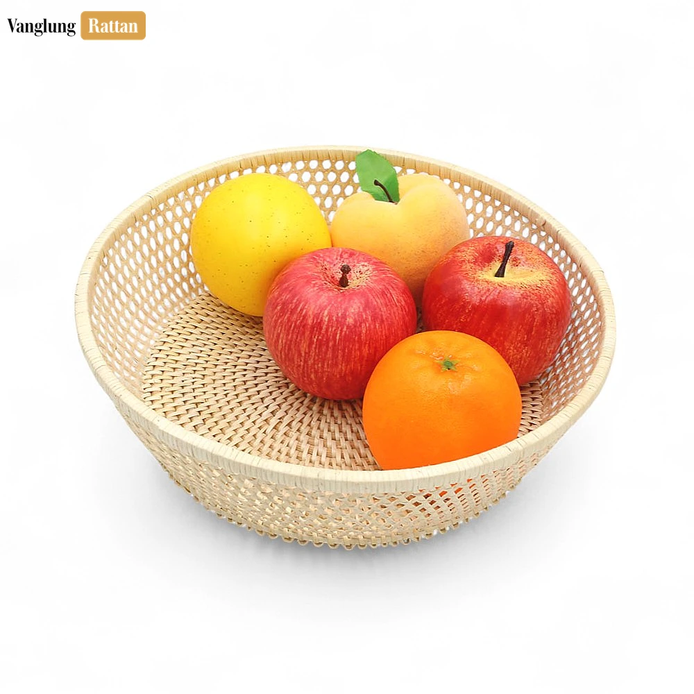 Light Natural Wicker Cane Mesh Serving Bowl - TW02BL0026 - ✨ Product Highlights