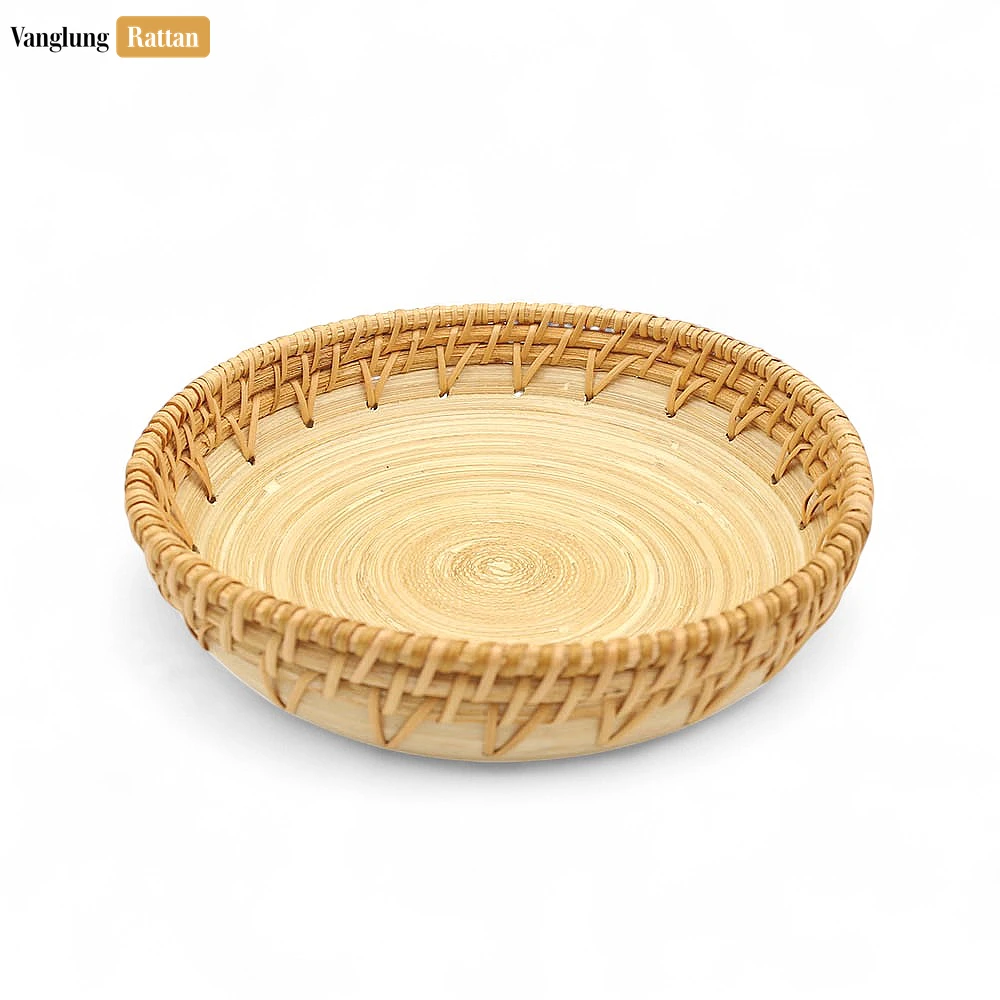 Round Handicraft Natural Rattan Serving Bowl - TW01BL0021 - Round Handicraft Natural Rattan Serving Bowl - TW01BL0021