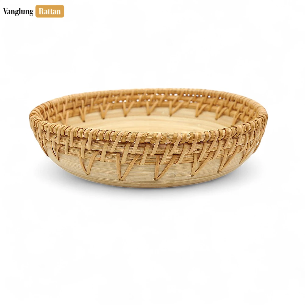 Round Handicraft Natural Rattan Serving Bowl - TW01BL0021 - 🌿 Product Highlights