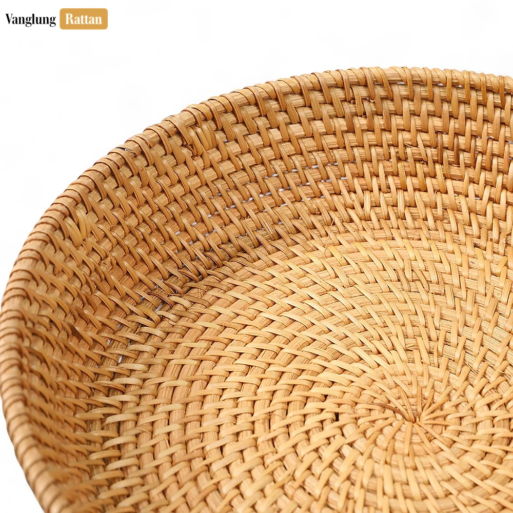 Round Handwoven Natural Green Straw Rattan Serving Bowl with Handle - TW01BL0016 - 🌟 Why Choose VanglungRattan