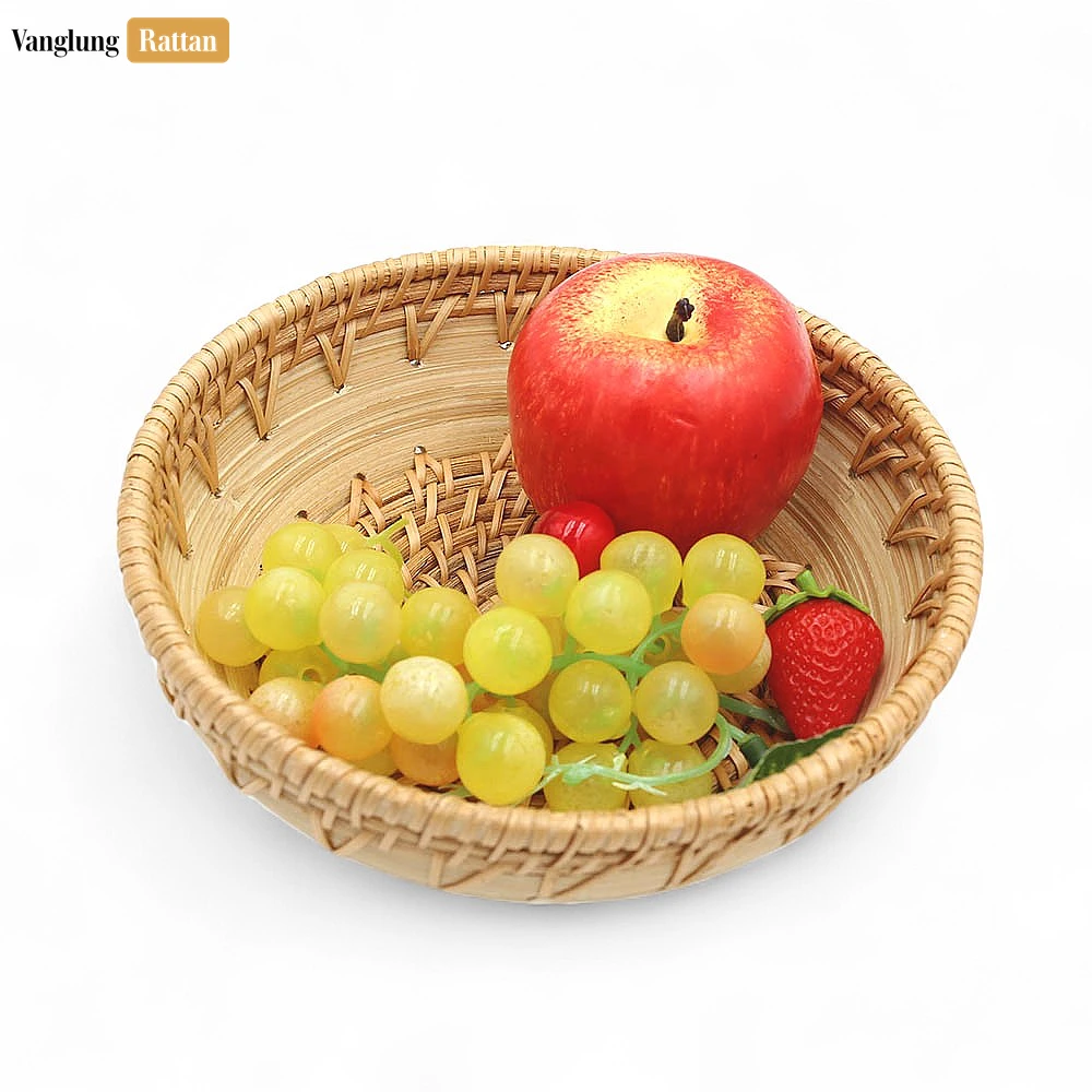 Round Handwoven Natural Spiral Center Serving Bowl - TW01BL0022 - 🌿 Product Details