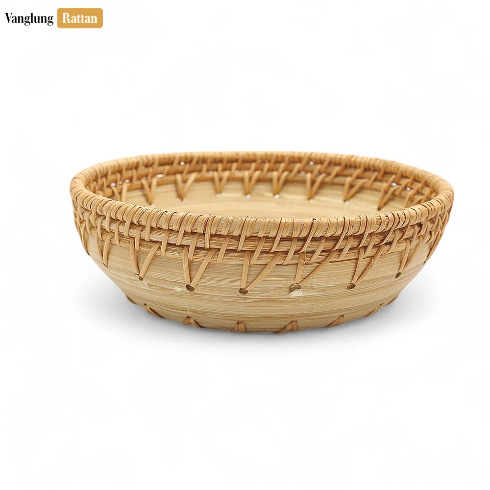 Round Handwoven Natural Spiral Center Serving Bowl - TW01BL0022 - 🏠 Applications & Uses