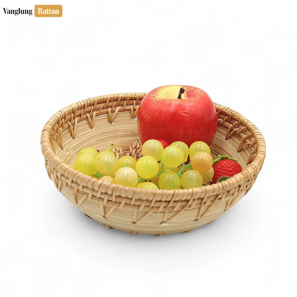 Round Handwoven Natural Spiral Center Serving Bowl - TW01BL0022 - ✨ Product Highlights