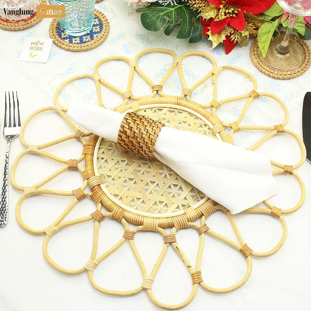 Brown Handmade Rustic Basketweave Full Rattan Napkin Ring - TW021001-B-H5 - Q: Can I purchase these napkin rings in bulk for events or restaurants?
