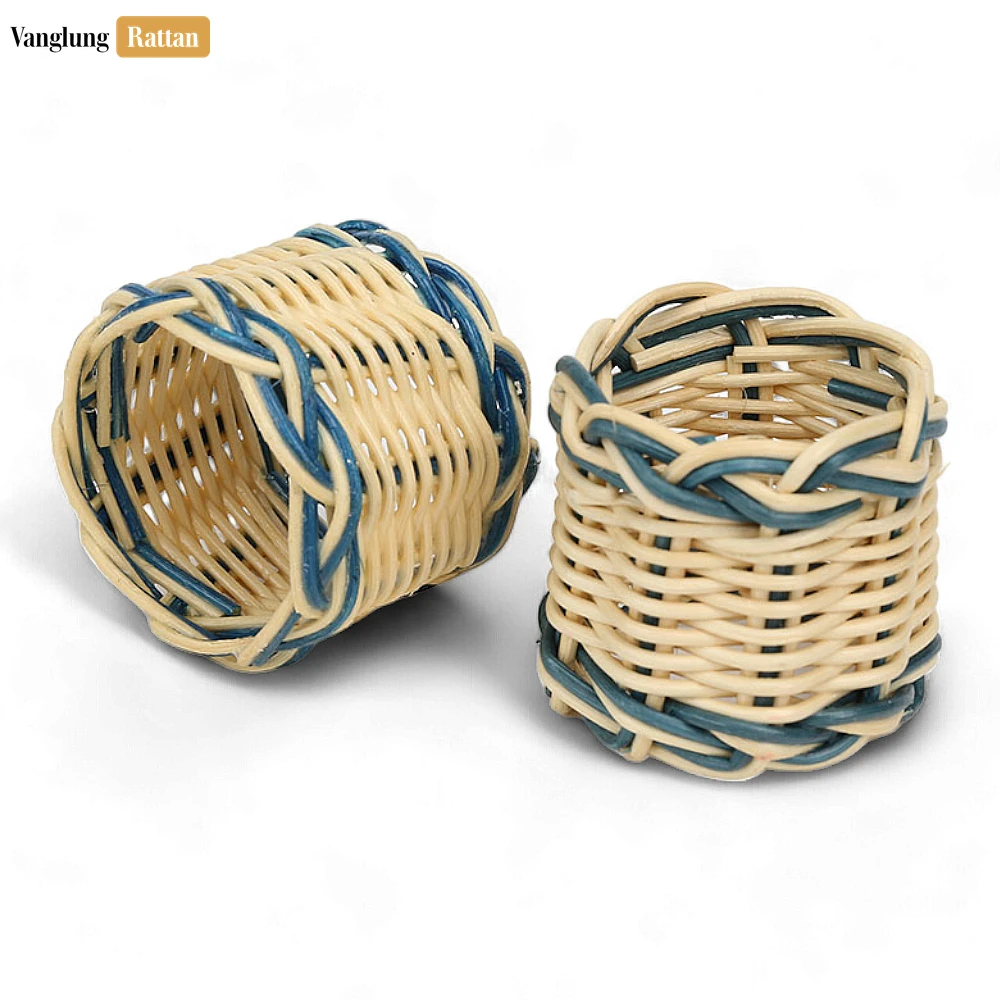 Coastal Blue Handwoven Napkin Ring - TW031001-B - 🏆 Why Choose VanglungRattan?