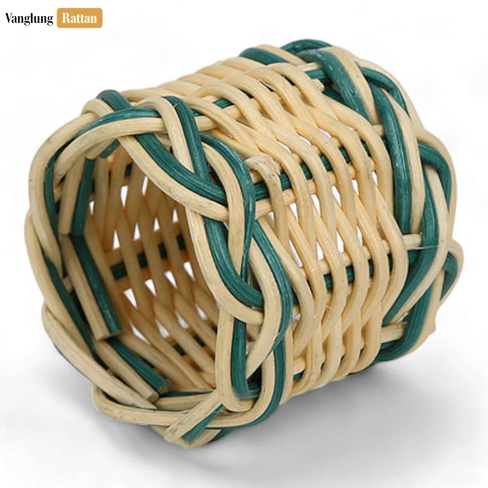 Coastal Green Handwoven Napkin Ring - TW031001-G - 🌿 Coastal Green Handwoven Napkin Ring - TW031001-G: Elevate Your Dining Experience with Natural Elegance