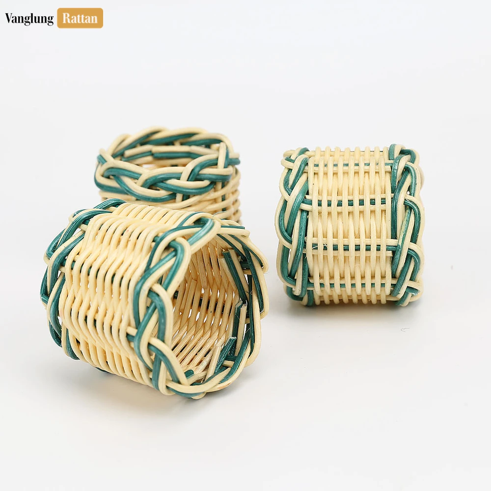 Coastal Green Handwoven Napkin Ring - TW031001-G - 🍽️ Applications