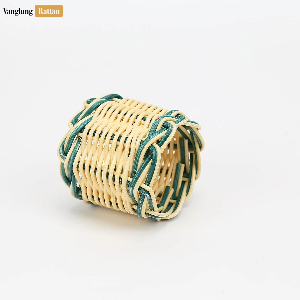 Coastal Green Handwoven Napkin Ring - TW031001-G - 🏆 Why Choose VanglungRattan?