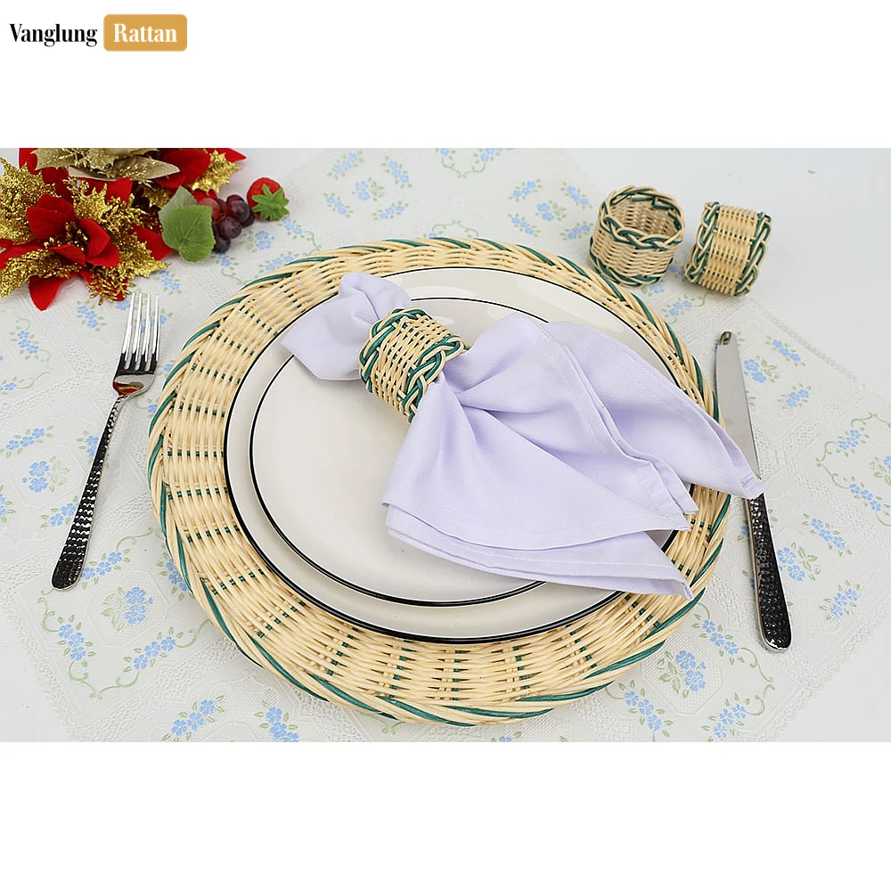 Coastal Green Handwoven Napkin Ring - TW031001-G - ❓ Frequently Asked Questions