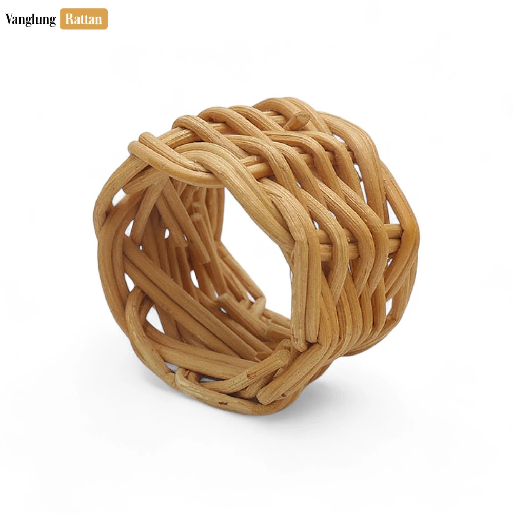 Coastal Natural Handwoven Napkin Ring - TW031001-N - 🌊 Coastal Natural Handwoven Napkin Ring - TW031001-N: Elevate Your Dining Experience with Authentic Rattan Craftsmanship