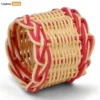 Coastal Red Handwoven Napkin Ring - TW031001-R-1.webp