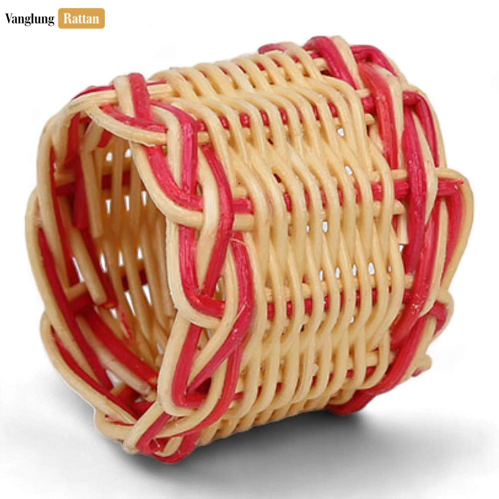 Coastal Red Handwoven Napkin Ring - TW031001-R - 🌊 Coastal Red Handwoven Napkin Ring - TW031001-R: Elevate Your Dining Experience