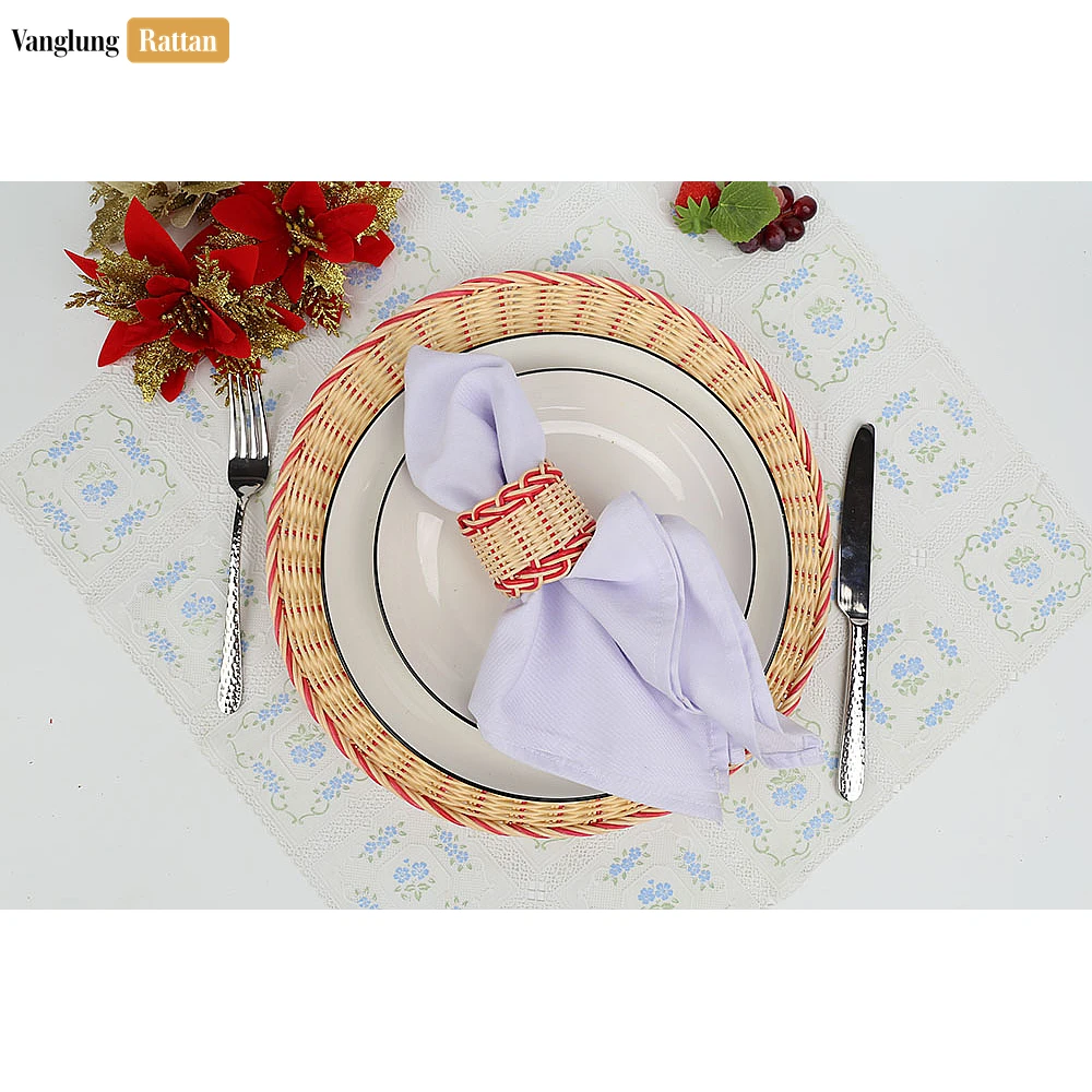Coastal Red Handwoven Napkin Ring - TW031001-R - Q: Will the red color fade over time?