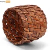 Dark Brown Woven Bamboo Rattan Napkin Ring - TW051101-D-1.webp
