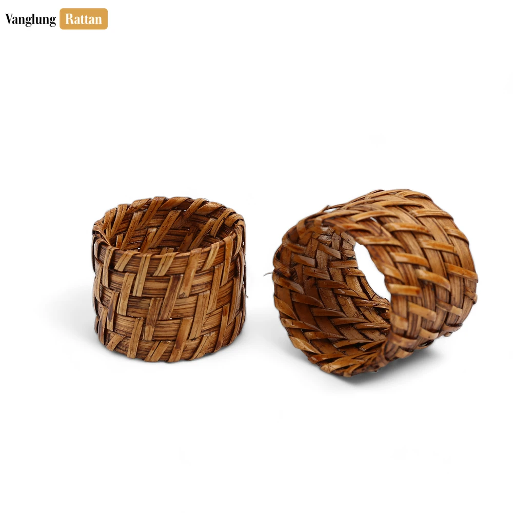 Dark Brown Woven Bamboo Rattan Napkin Ring - TW051101-D - ❓ Frequently Asked Questions