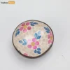 Handmade Coconut Bowl Mother of Pearl with Painted Pink Flower - TW09CC003-1.webp