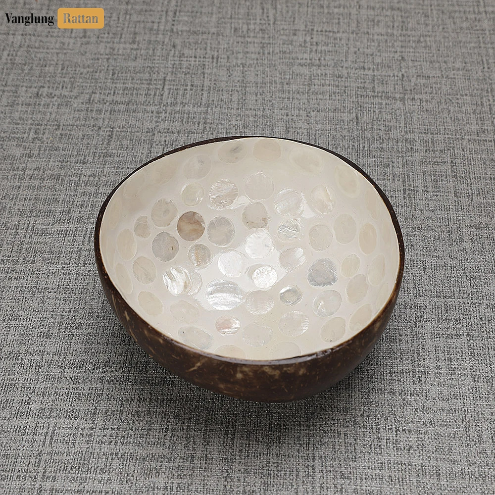Handmade Coconut Bowl Mother of Pearl with Polka Dot - TW09CC001 - 🎨 Product Specifications