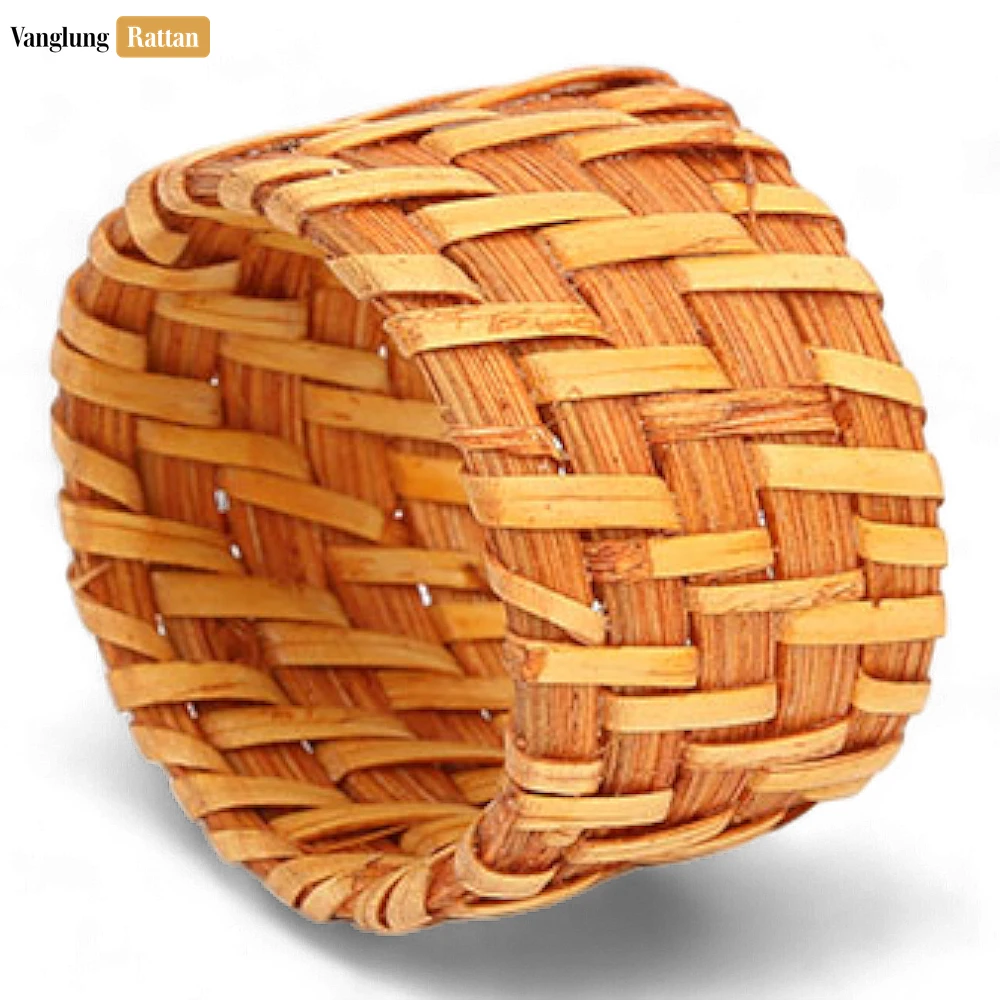 Light Brown Rustic Weave Bamboo Rattan Napkin Ring - TW051101-LB - ❓ Frequently Asked Questions