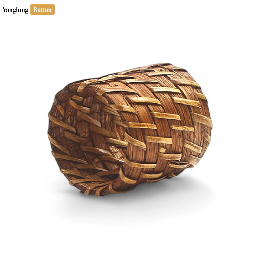 Long Light Brown Rustic Weave Bamboo Rattan Napkin Ring - TW051101-LB-H5 - 🌿 Long Light Brown Rustic Weave Bamboo Rattan Napkin Ring - TW051101-LB-H5: Elevate Your Dining Experience