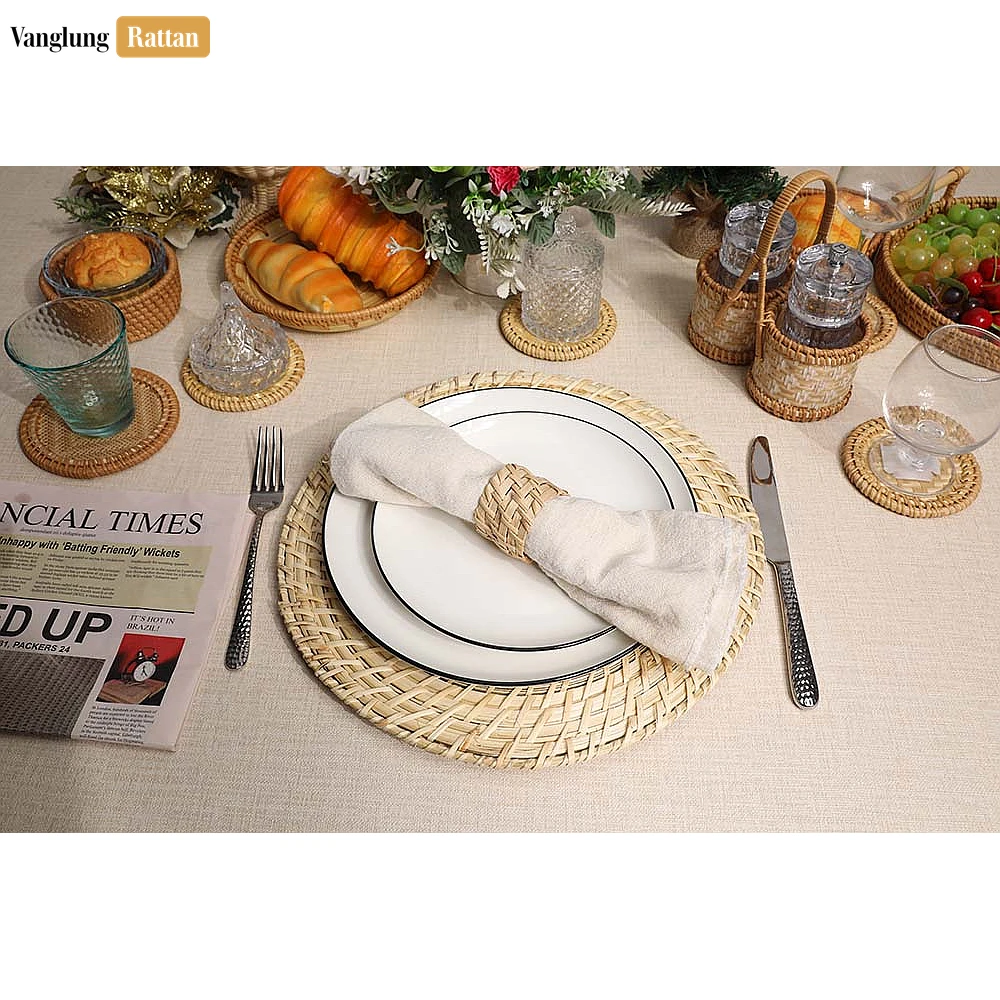 Natural Woven Bamboo Rattan Napkin Ring - TW051101-N - 🏆 Why Choose VanglungRattan?
