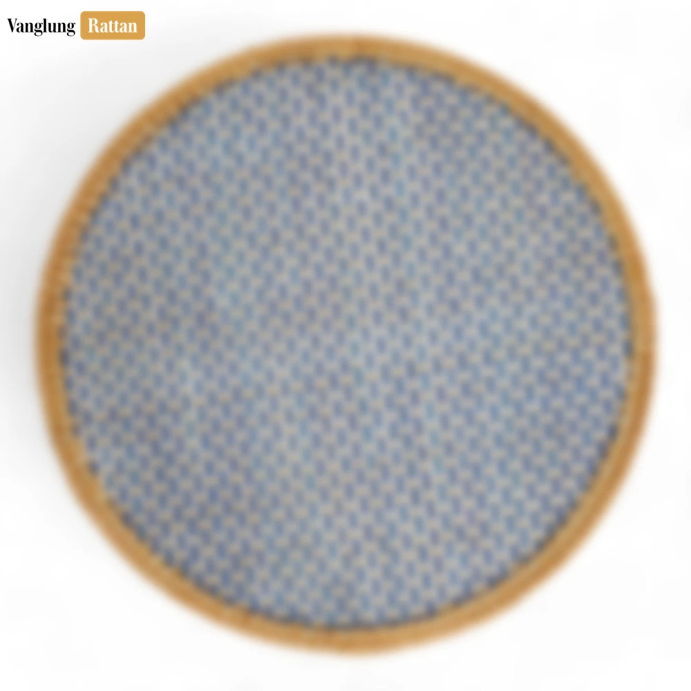 Round Natural Handwoven Bamboo Rattan Placemat with Blue Checkerboard Pattern - UP054027 - ❓ Frequently Asked Questions