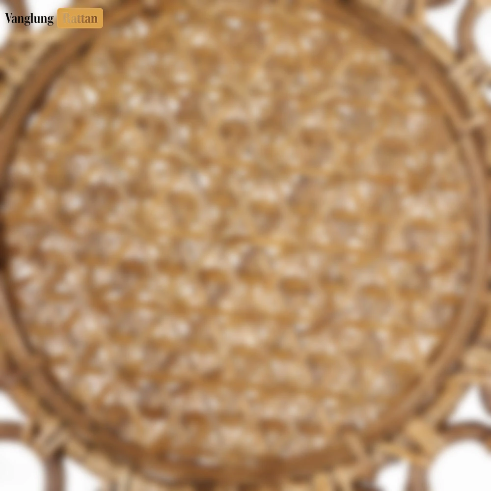 Scalloped Flower Handwoven Bamboo Rattan Placemat with Green Hexagon Pattern - UP054031 - 🍽️ Applications