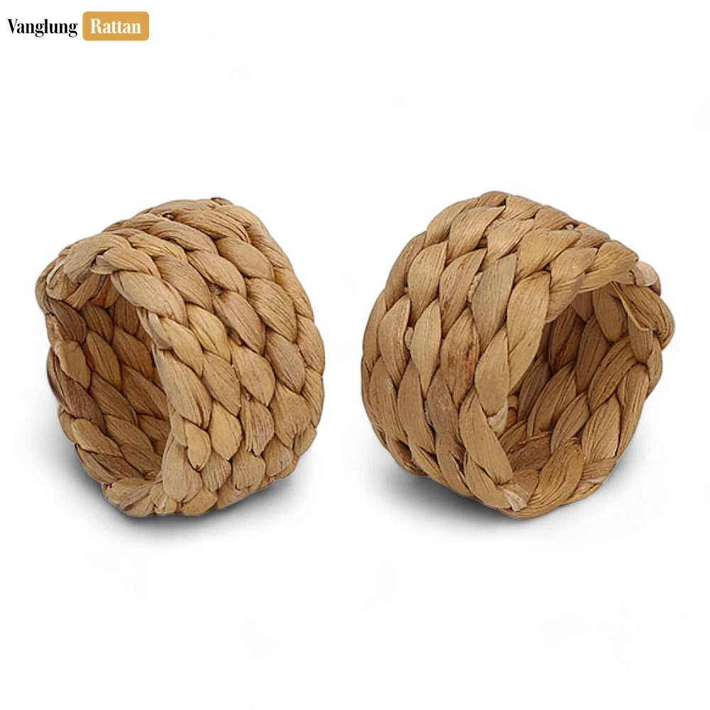 Handmade Green Chunky Braid Water Hyacinth Napkin Ring - TW081001 - Q: Are these napkin rings suitable for outdoor dining?
