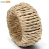 Handmade Natural Coastal Rope Weave Seagrass Napkin Ring - TW071001-1.webp