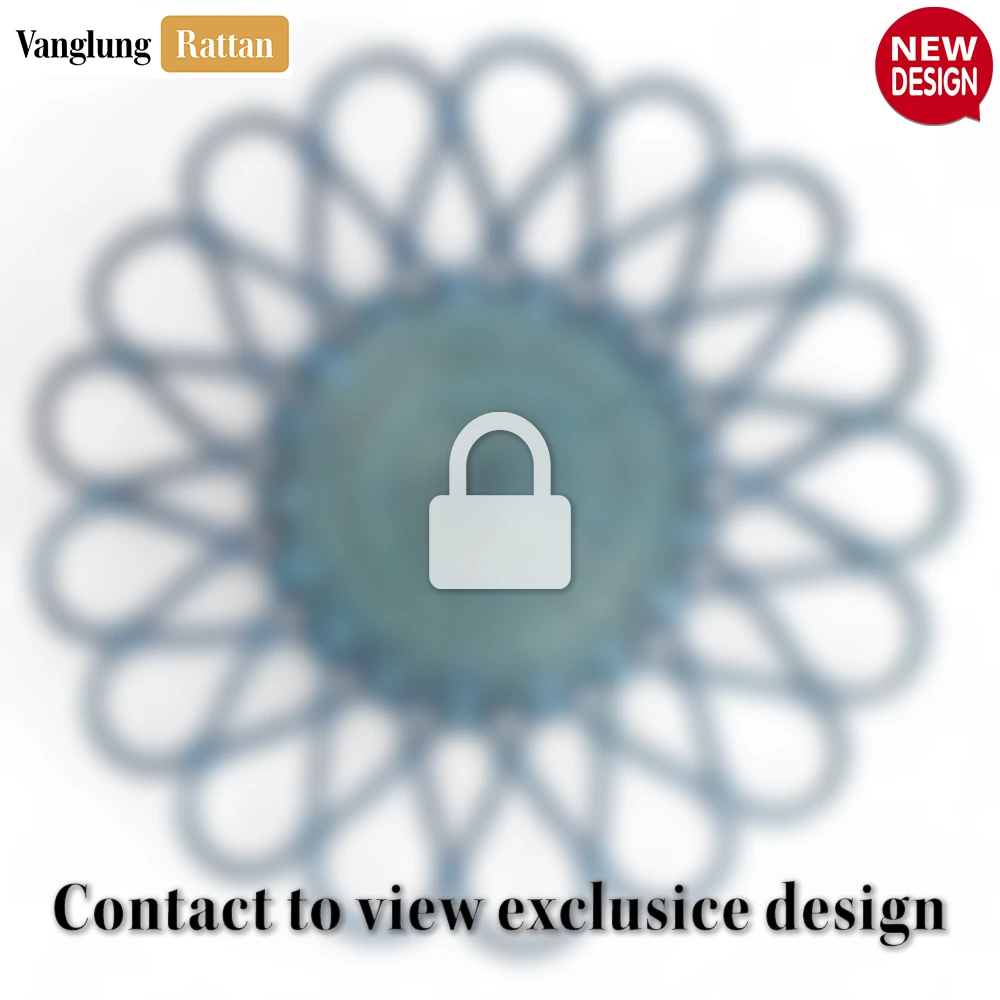 Blue Scalloped Flower Handwoven Bamboo Rattan Placemat with Spiral Weave - UP054038 - ⭐ Product Highlights