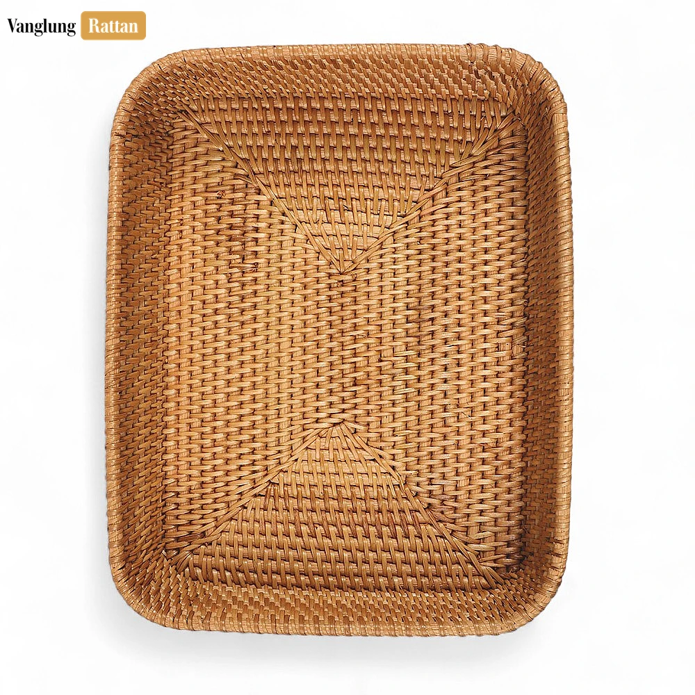 Brown Handwoven Round Rectangle Straw Rattan Basket Serving Tray with Fine Weave - STCN011005 - ❓ Frequently Asked Questions