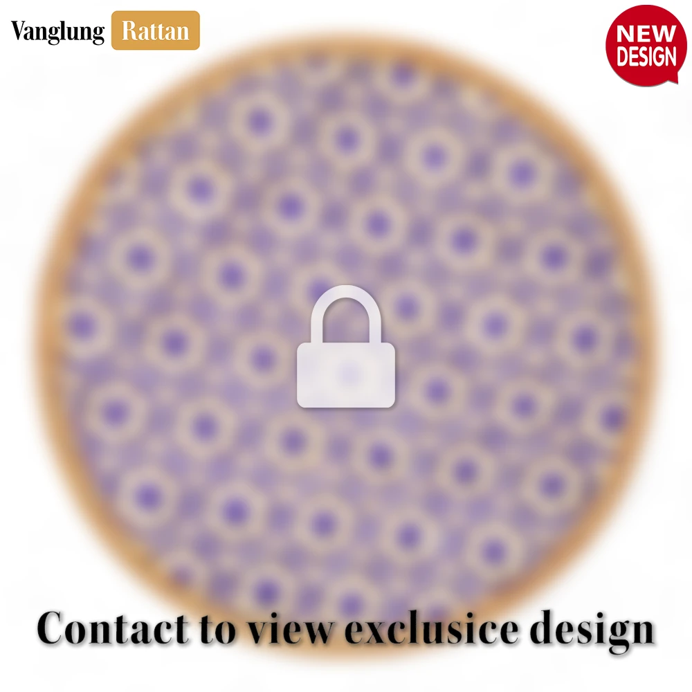 Round Natural Handwoven Bamboo Rattan Placemat with Purple Hexagon Star Pattern - UP054009-P - 🏆 Why Choose VanglungRattan