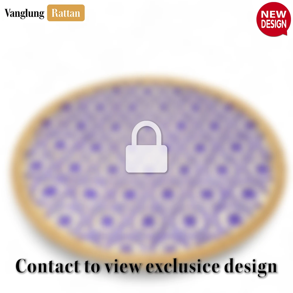 Round Natural Handwoven Bamboo Rattan Placemat with Purple Hexagon Star Pattern - UP054009-P - ❓ Frequently Asked Questions