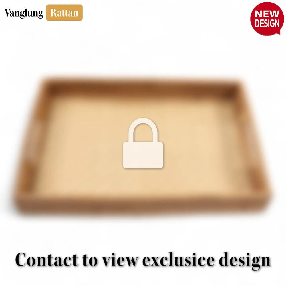 Handwoven Green Natural Bamboo Rattan Handles Serving Tray with Fine Weave - STCN013003K - ⭐ Product Highlights