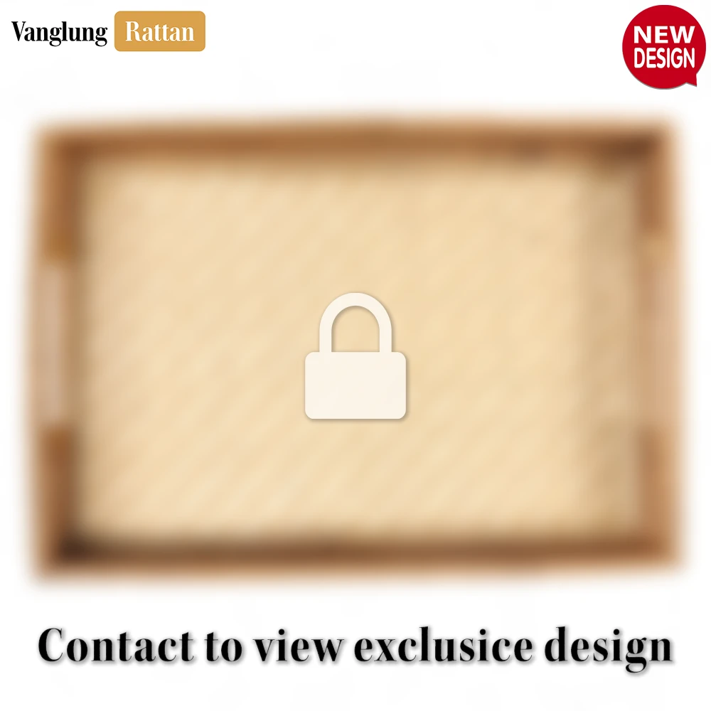 Handwoven Green Natural Bamboo Rattan Handles Serving Tray with Fine Weave - STCN013003K - 🏆 Why Choose VanglungRattan